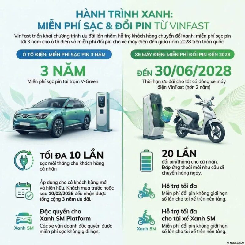 Chính Sách Sạc Mới Của VinFast 2026